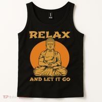 Buddha Inner Peace Relax Let It Go Buddhist Wellness Gift Tank Top thumb 2
