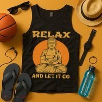 Buddha Inner Peace Relax Let It Go Buddhist Wellness Gift Tank Top thumb 4