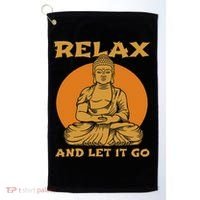 Buddha Inner Peace Relax Let It Go Buddhist Wellness Gift Golf Towel thumb 0