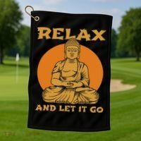 Buddha Inner Peace Relax Let It Go Buddhist Wellness Gift Golf Towel thumb 1