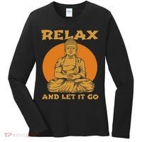 Buddha Inner Peace Relax Let It Go Buddhist Wellness Gift Women's Long Sleeve Shirt thumb 0