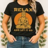 Buddha Inner Peace Relax Let It Go Buddhist Wellness Gift Women's T-Shirt thumb 2