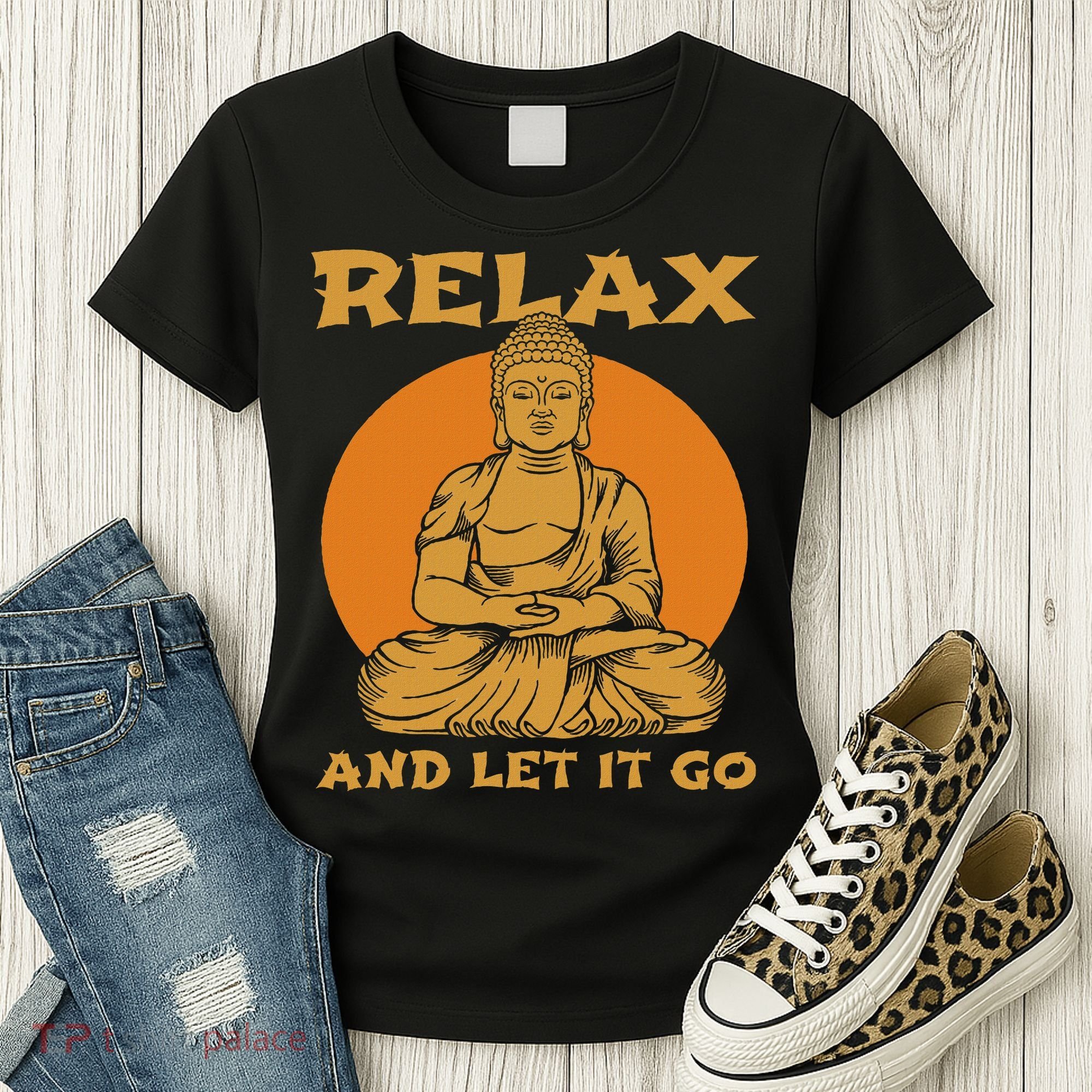 Buddha Inner Peace Relax Let It Go Buddhist Wellness Gift Women's T-Shirt