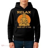 Buddha Inner Peace Relax Let It Go Buddhist Wellness Gift Kids Hoodie thumb 4