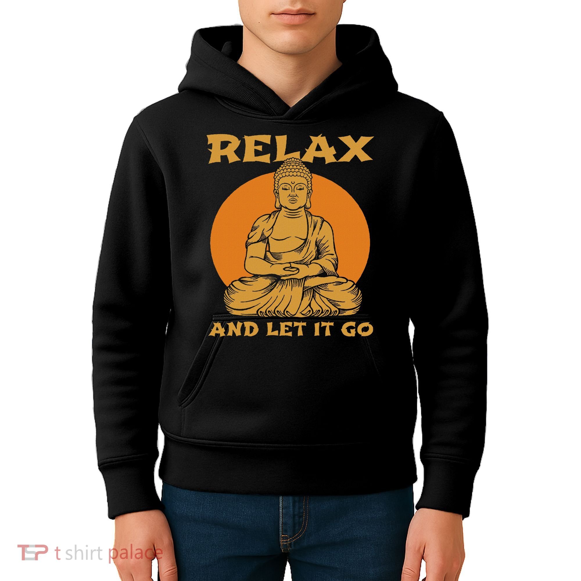 Buddha Inner Peace Relax Let It Go Buddhist Wellness Gift Kids Hoodie