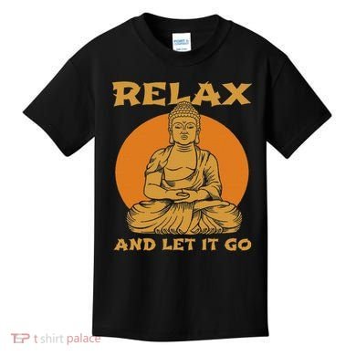 Buddha Inner Peace Relax Let It Go Buddhist Wellness Gift Kids T-Shirt
