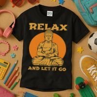 Buddha Inner Peace Relax Let It Go Buddhist Wellness Gift Kids T-Shirt thumb 3
