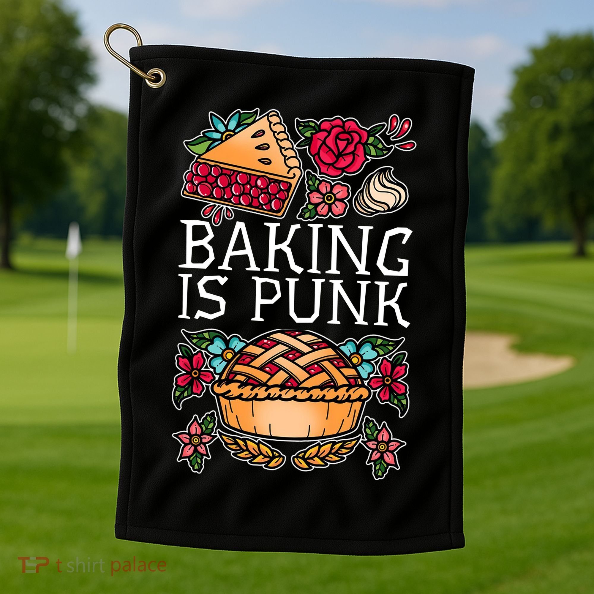 Baking Is Punk Golf Towel