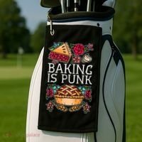Baking Is Punk Golf Towel thumb 2
