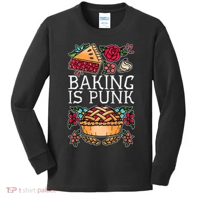 Baking Is Punk Kids Long Sleeve Shirt