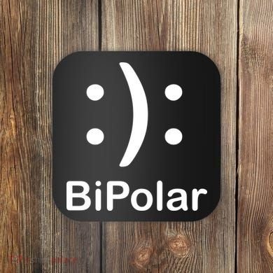 Bipolar Smiley Coaster