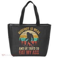Bigfoot Is Real And He Tried To Eat My Ass Tote Bag thumb 0