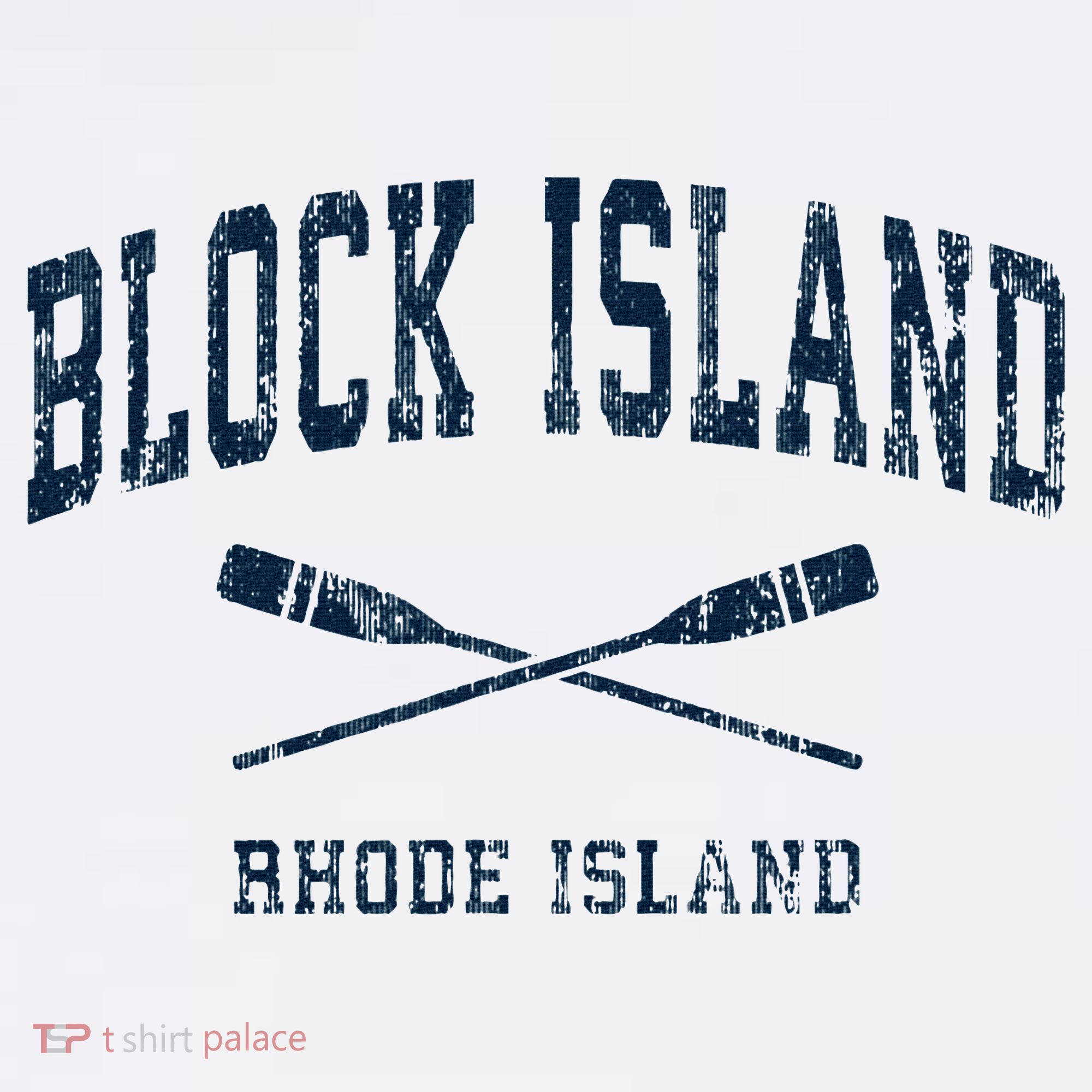 Block Island Rhode Island Vintage Nautical Paddles Sports Oa T-Shirt