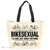 BikeSexual Ill Ride Anything Funny Biker Bicycling Gift Tote Bag thumb 0