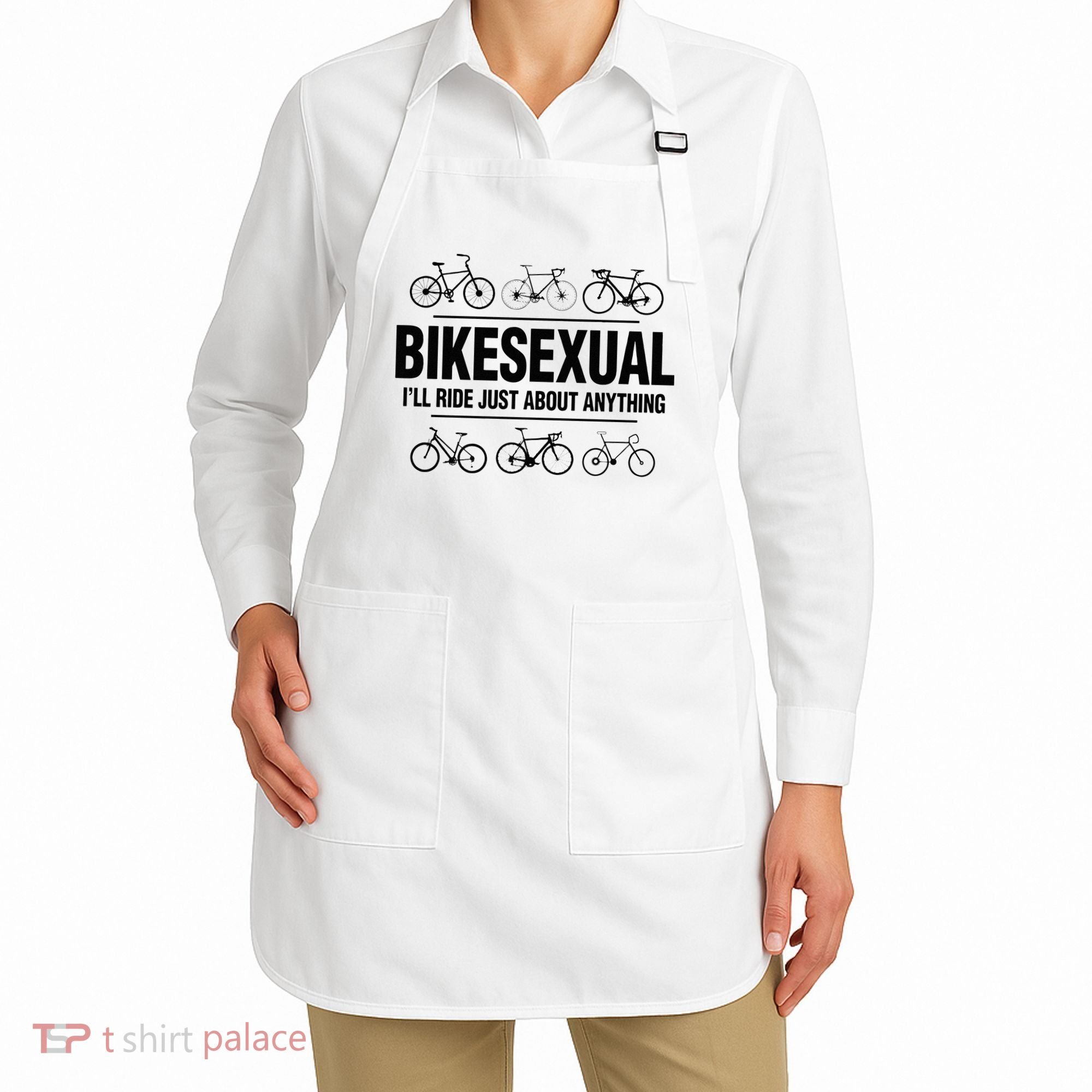 BikeSexual Ill Ride Anything Funny Biker Bicycling Gift Apron