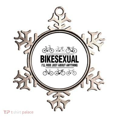 BikeSexual Ill Ride Anything Funny Biker Bicycling Gift Ornament