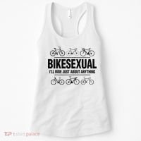 BikeSexual Ill Ride Anything Funny Biker Bicycling Gift Women's Tank Top thumb 0