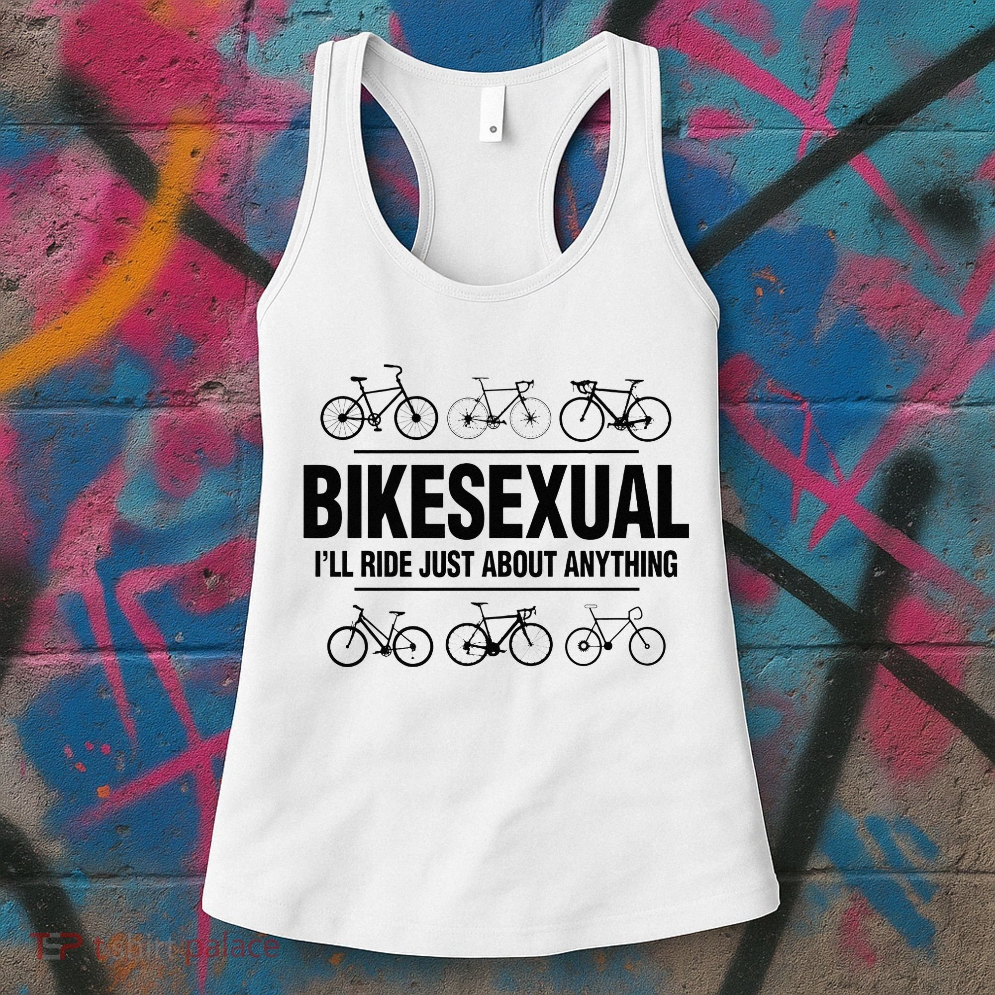 BikeSexual Ill Ride Anything Funny Biker Bicycling Gift Women's Tank Top