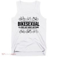 BikeSexual Ill Ride Anything Funny Biker Bicycling Gift Tank Top thumb 0