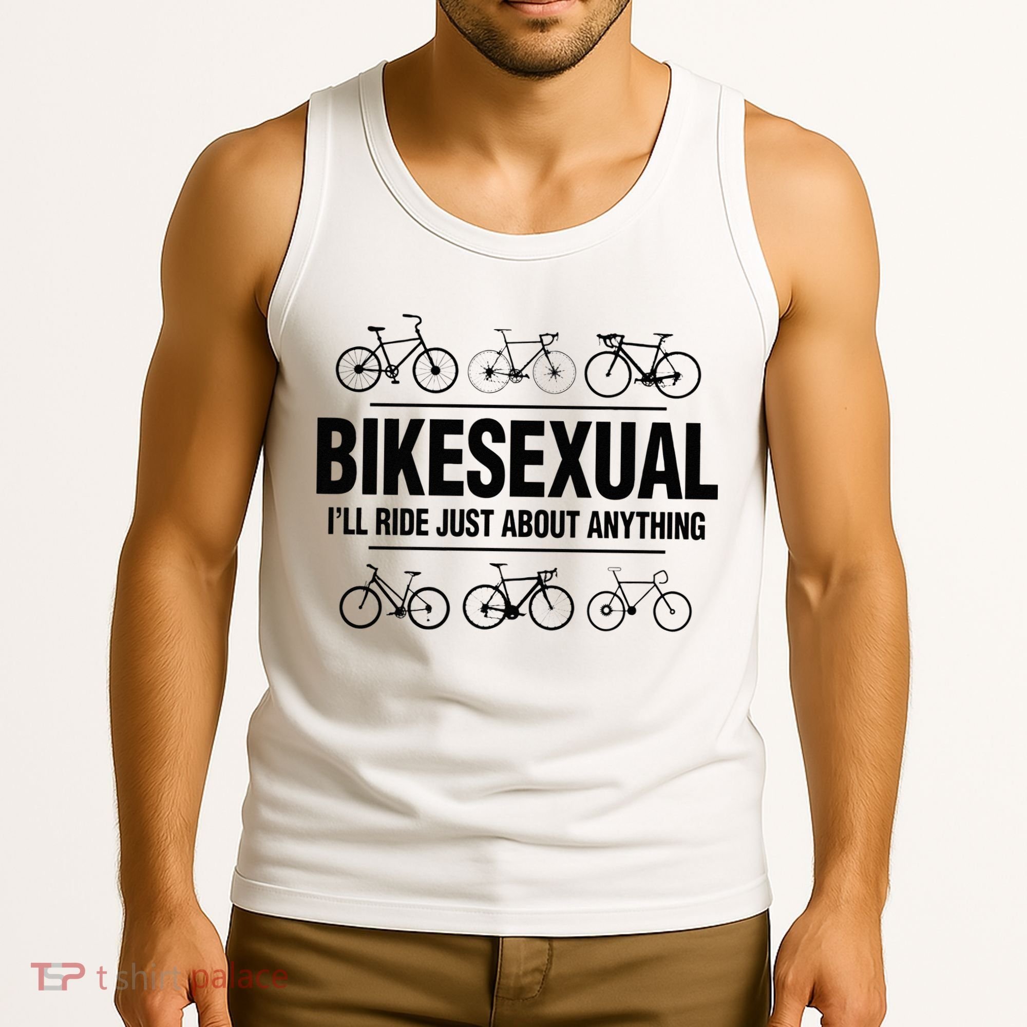 BikeSexual Ill Ride Anything Funny Biker Bicycling Gift Tank Top