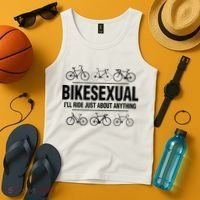 BikeSexual Ill Ride Anything Funny Biker Bicycling Gift Tank Top thumb 4