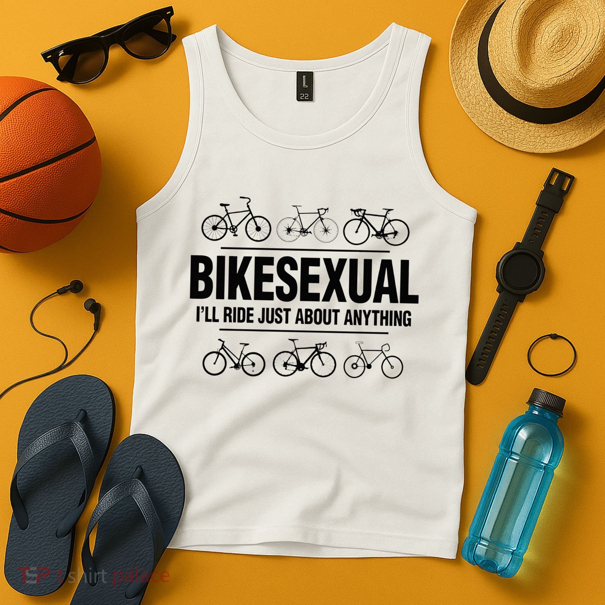 BikeSexual Ill Ride Anything Funny Biker Bicycling Gift Tank Top