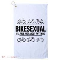 BikeSexual Ill Ride Anything Funny Biker Bicycling Gift Golf Towel thumb 0