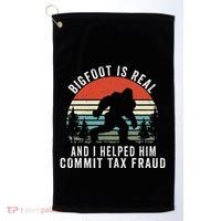 Bigfoot Is Real And I Helped Him Commit Tax Fraud Golf Towel thumb 0