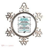 Beware I Ride Horses You Will Not Be A Problem Horse Lover Ornament thumb 0
