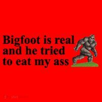 Bigfoot Is Real And He Tried To Eat My Ass Meme Santa Hat thumb 1