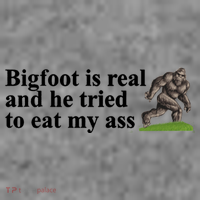Bigfoot Is Real And He Tried To Eat My Ass Meme Toddler Hoodie thumb 2