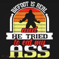 Bigfoot Is Real And He Tried To Funny Bigfoot Sasquatch Polo thumb 3