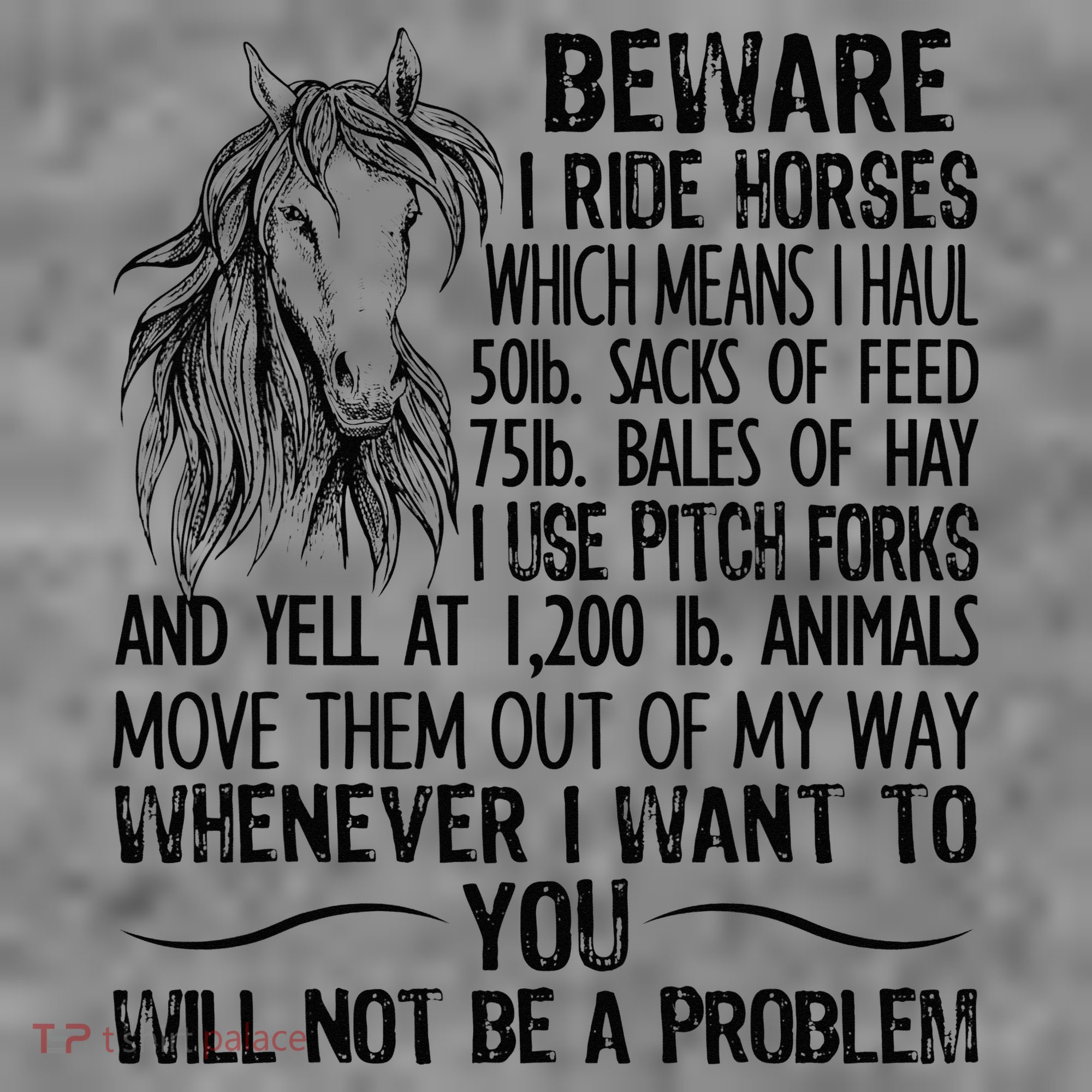 Beware I Ride Horses Not Be A Problem Funny Horse Toddler Hoodie