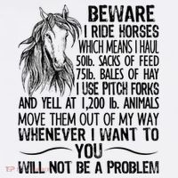 Beware I Ride Horses Not Be A Problem Funny Horse Apron thumb 3