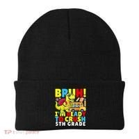 Bruh IM Ready To Crush 5th Grade Dinosaur Back To School Beanie thumb 0
