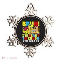 Bruh IM Ready To Crush 5th Grade Dinosaur Back To School Ornament thumb 0