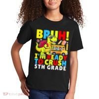 Bruh IM Ready To Crush 5th Grade Dinosaur Back To School Kids T-Shirt thumb 2