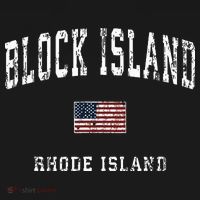 Block Island Rhode Island Ri Vintage American Flag Sports T-Shirt thumb 7