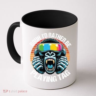 Bruh ID Rather Be Playing Tag Gorilla Wearing Vr Gamer Gift Coffee Mug