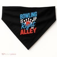 Bowling Is Right Up My Alley Bowling Merchandise USA-Made Doggie Bandana thumb 0