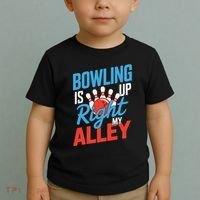 Bowling Is Right Up My Alley Bowling Merchandise Toddler T-Shirt thumb 2