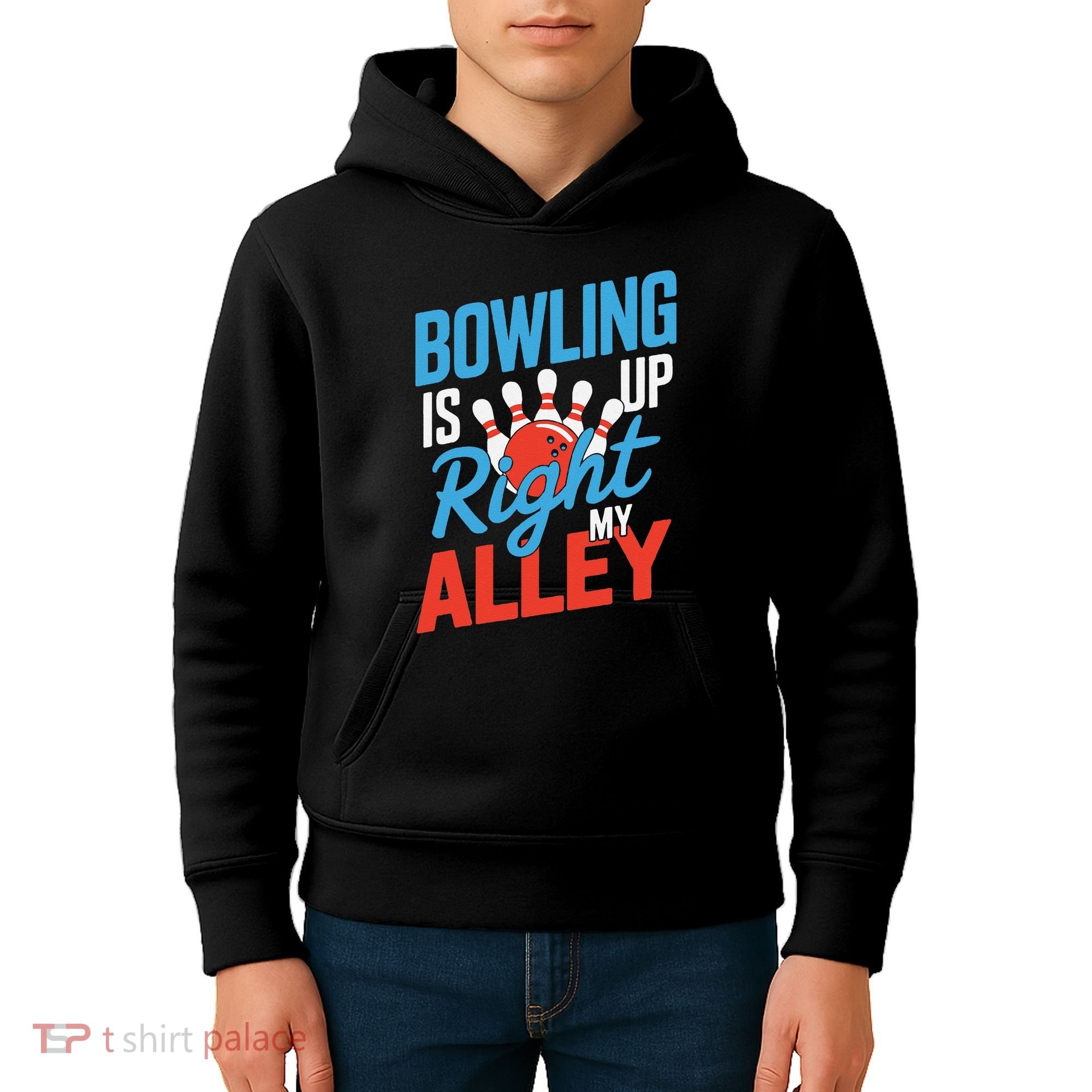 Bowling Is Right Up My Alley Bowling Merchandise Kids Hoodie