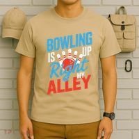 Bowling Is Right Up My Alley Bowling Merchandise T-Shirt thumb 6