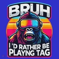 Bruh ID Rather Be Playing Tag Monkey Visor thumb 3