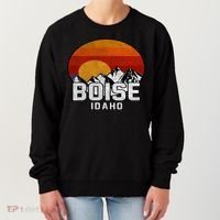 Boise Idaho Retro Mountain Sunset Gift Women's Sweatshirt thumb 0