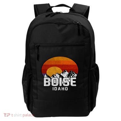 Boise Idaho Retro Mountain Sunset Gift Backpack