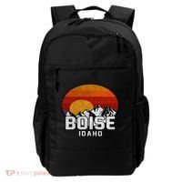 Boise Idaho Retro Mountain Sunset Gift Backpack thumb 0