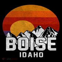 Boise Idaho Retro Mountain Sunset Gift Women's Hoodie thumb 2