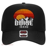 Boise Idaho Retro Mountain Sunset Gift Hat thumb 0