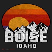 Boise Idaho Retro Mountain Sunset Gift Hat thumb 2